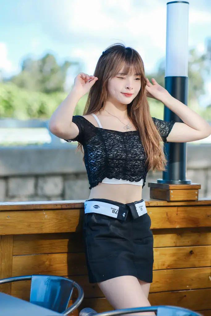 KR 韓妹必備♡反摺邊短裙 KR4002