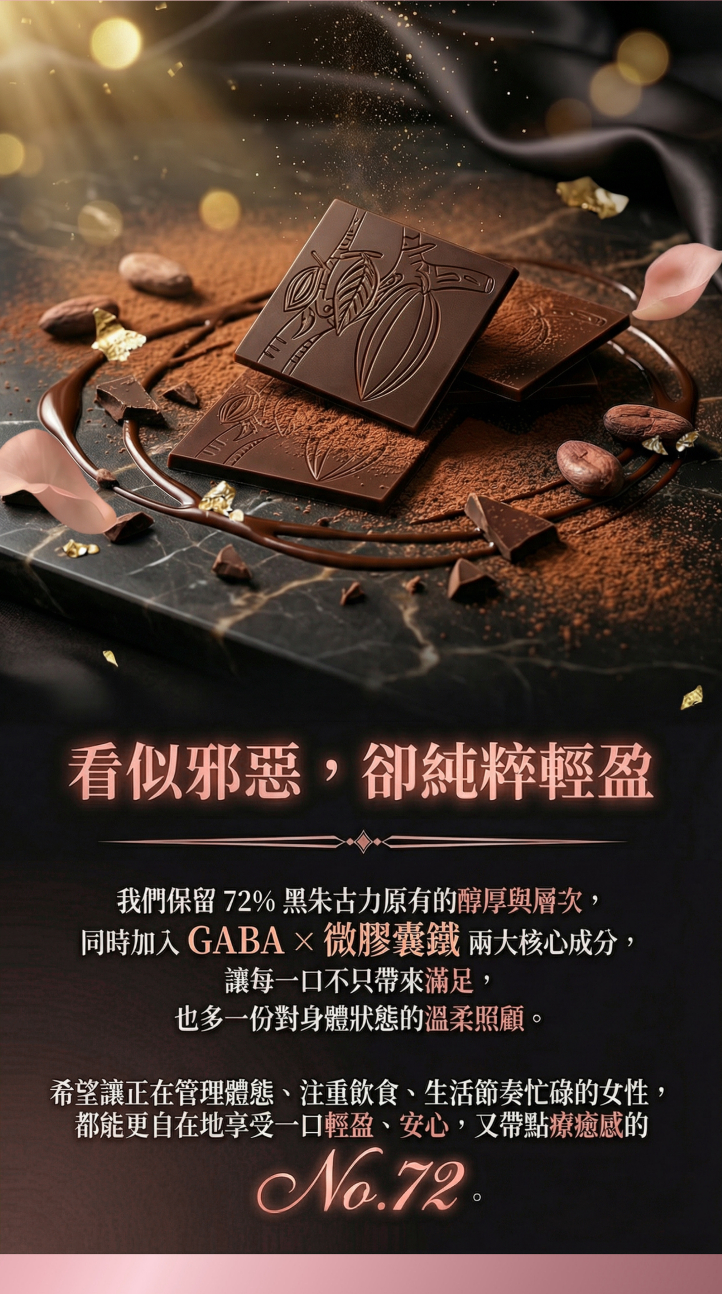 全新72%機能黑鑽朱古力🍫無糖！低卡！女生🩸💪🏻🥰必備