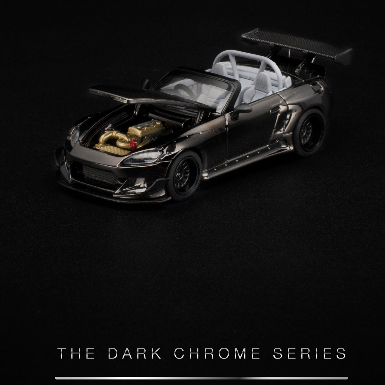 Pre Order - POP RACE 1/64 ( PRDC019 ) PANDEM S2000 DARK CHROME ｜ POPRACE 預訂優惠價 $120
