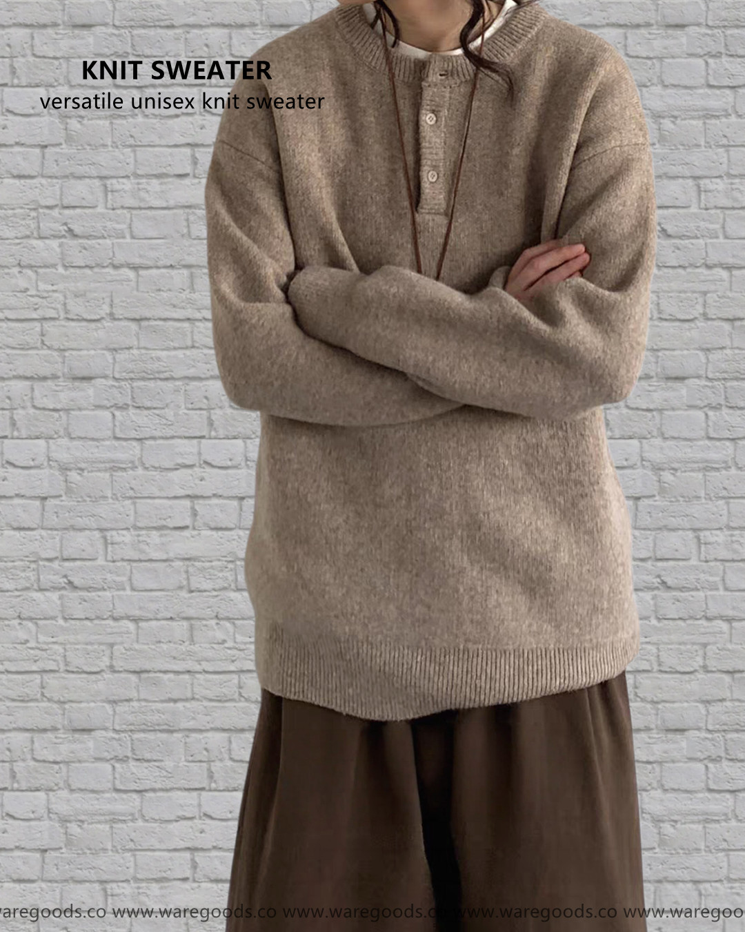W116百搭男女款針織毛衣