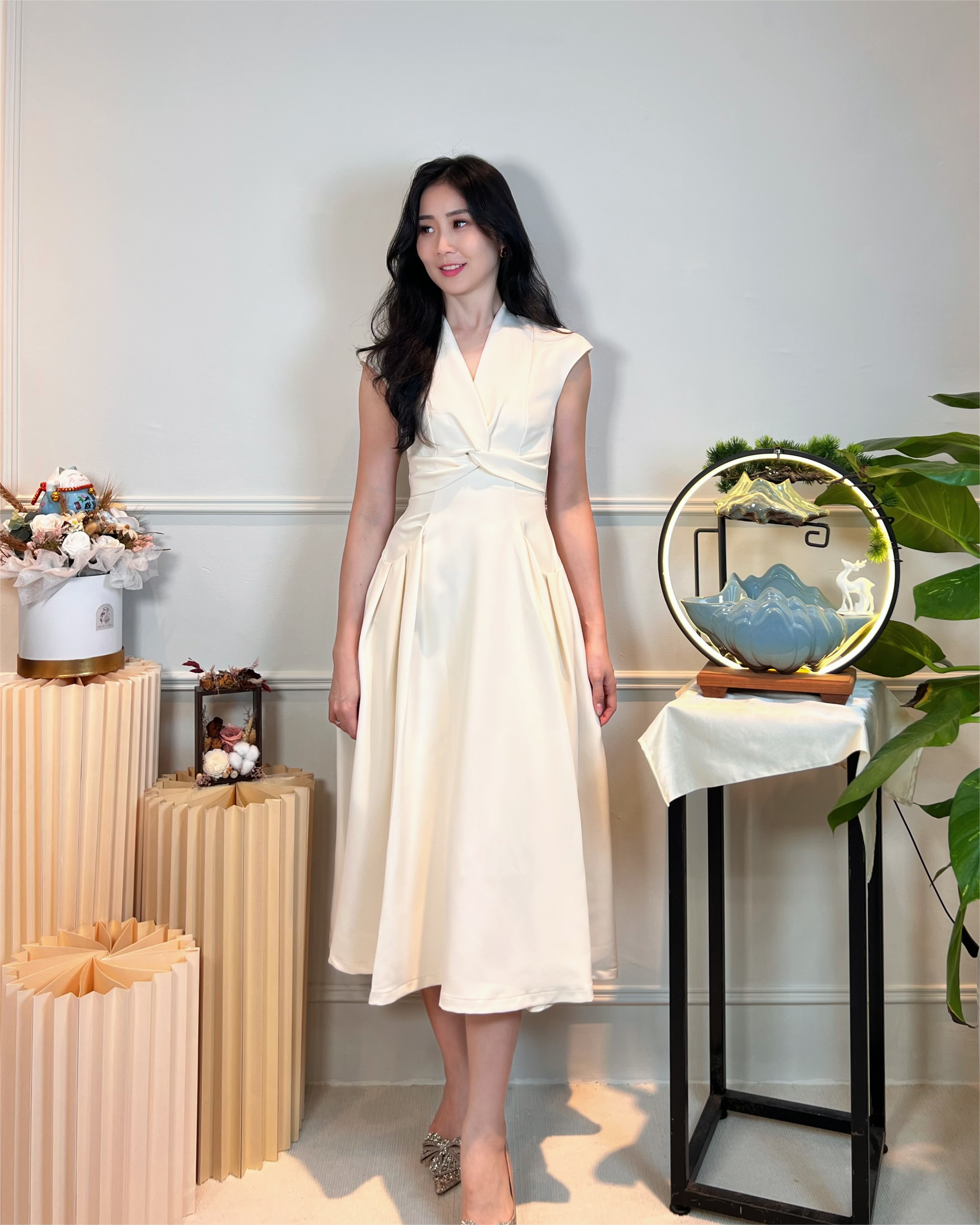 5092 Elena Grace Midi Dress