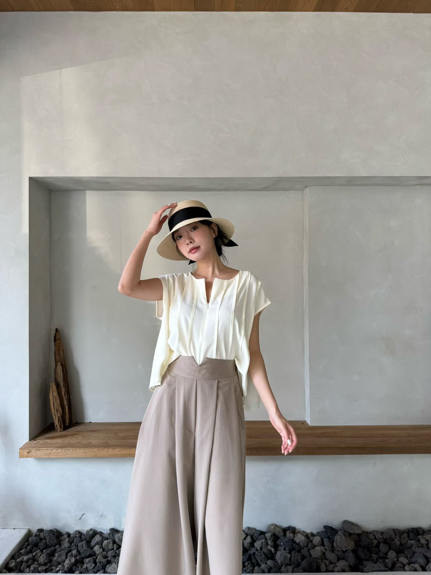 MG23_05 蝙蝠拉鍊TOP (3色)