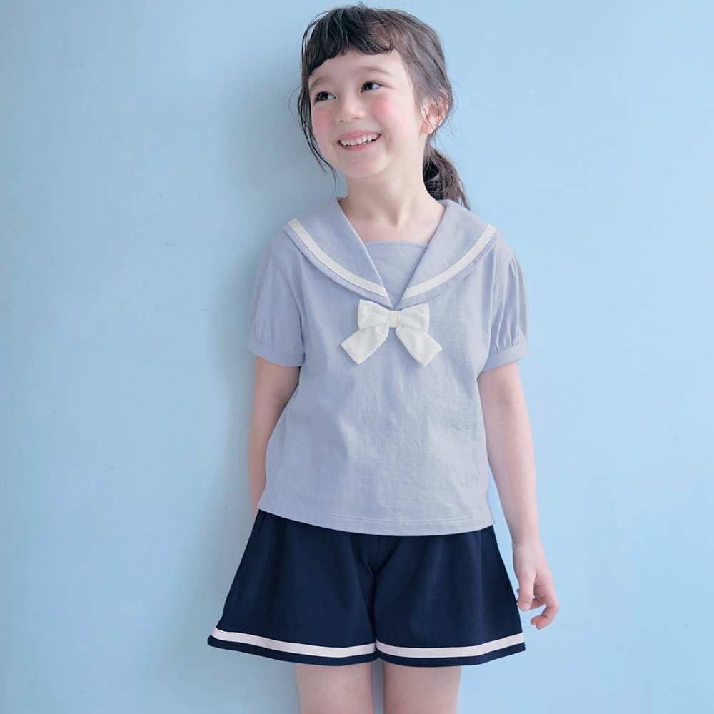 🆕【⭐訂購⭐】 🇯🇵日本直送🌀水手造型短袖上衣+短褲套裝🌀 [PLCA-0228] [260426]