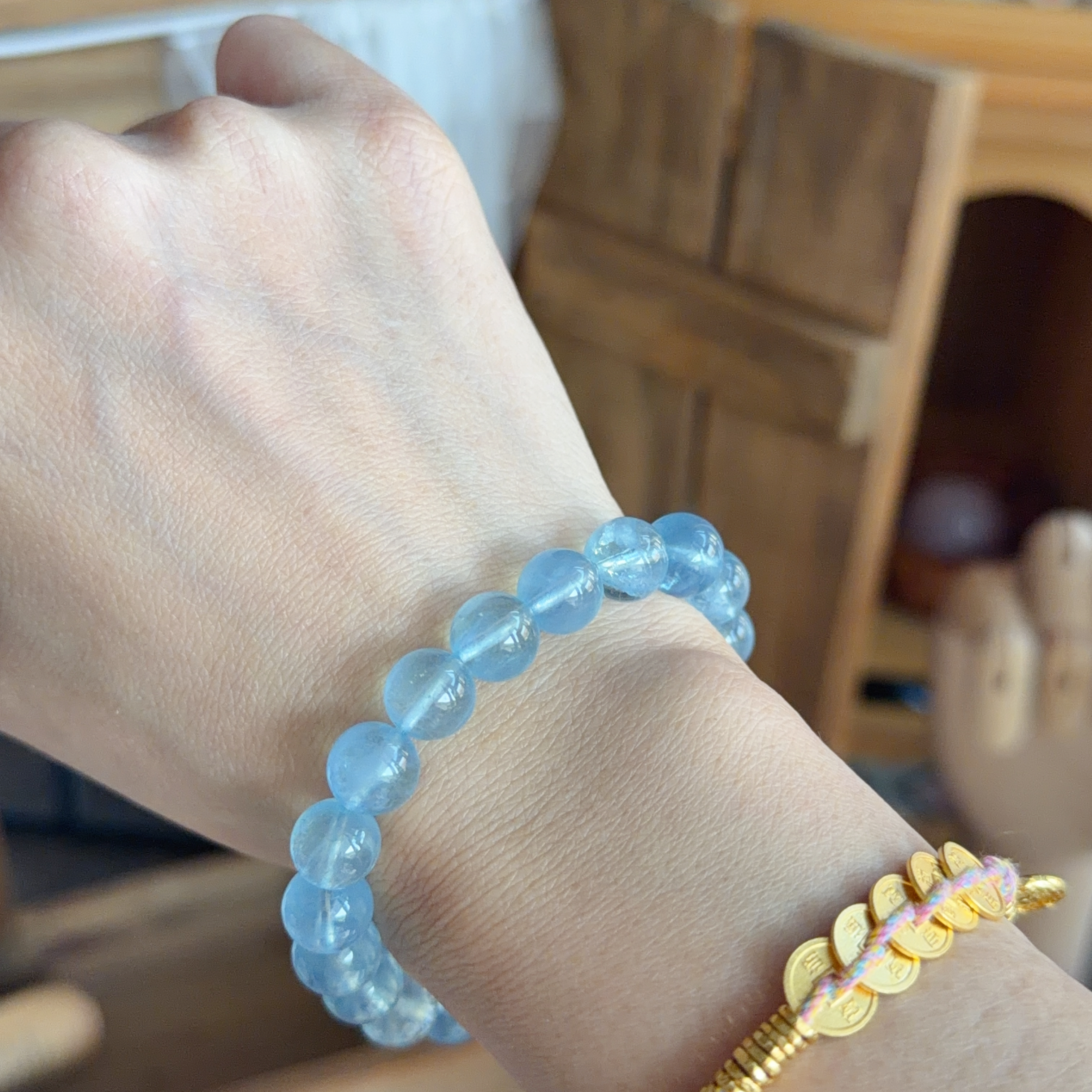 8.8mm冰種海藍寶手串