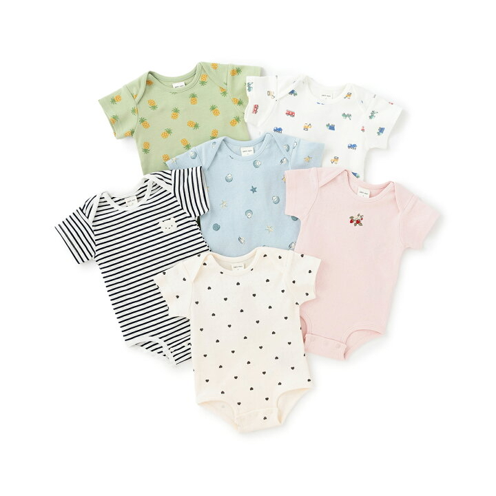 🇯🇵預訂 日本直送🇯🇵Petit Main六色印花通花短袖包屁衣