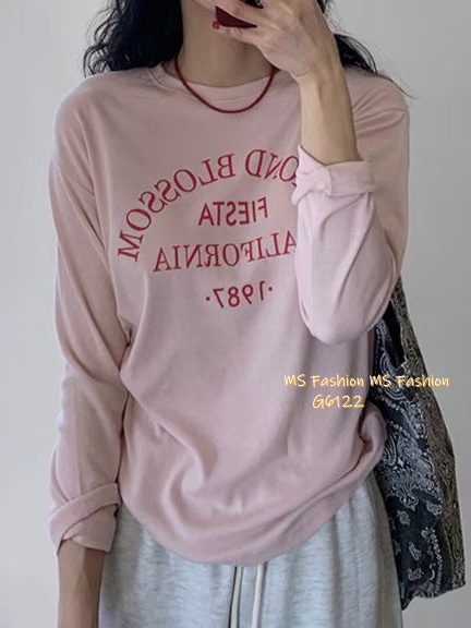 G6122/G6123 韓國🇰🇷靚料字母長袖tee