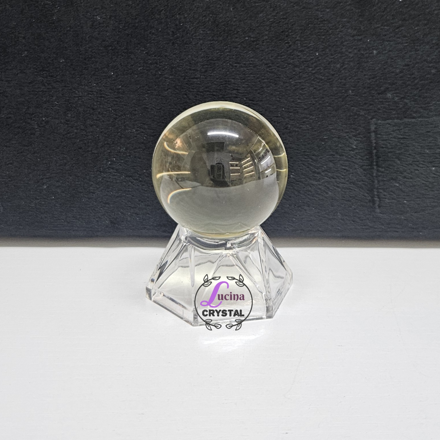 (Co#J331) 藍針黃水晶球/Blue Needle Citrine Sphere 
