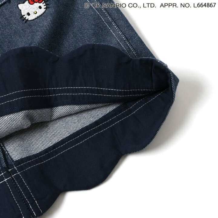 🇯🇵預訂 日本直送🇯🇵Apres les cours x Sanrio系列愛心人物刺繡袋鼠口袋牛仔吊帶裙