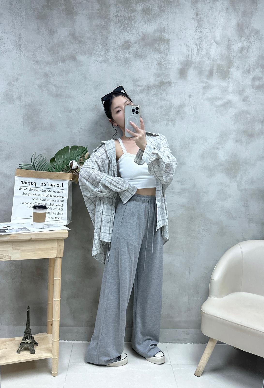 Q05 打褶喱士暗紋Bra top