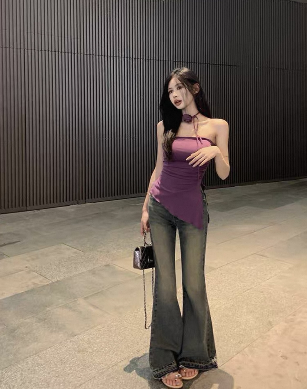 TP266无肩带抹胸上衣