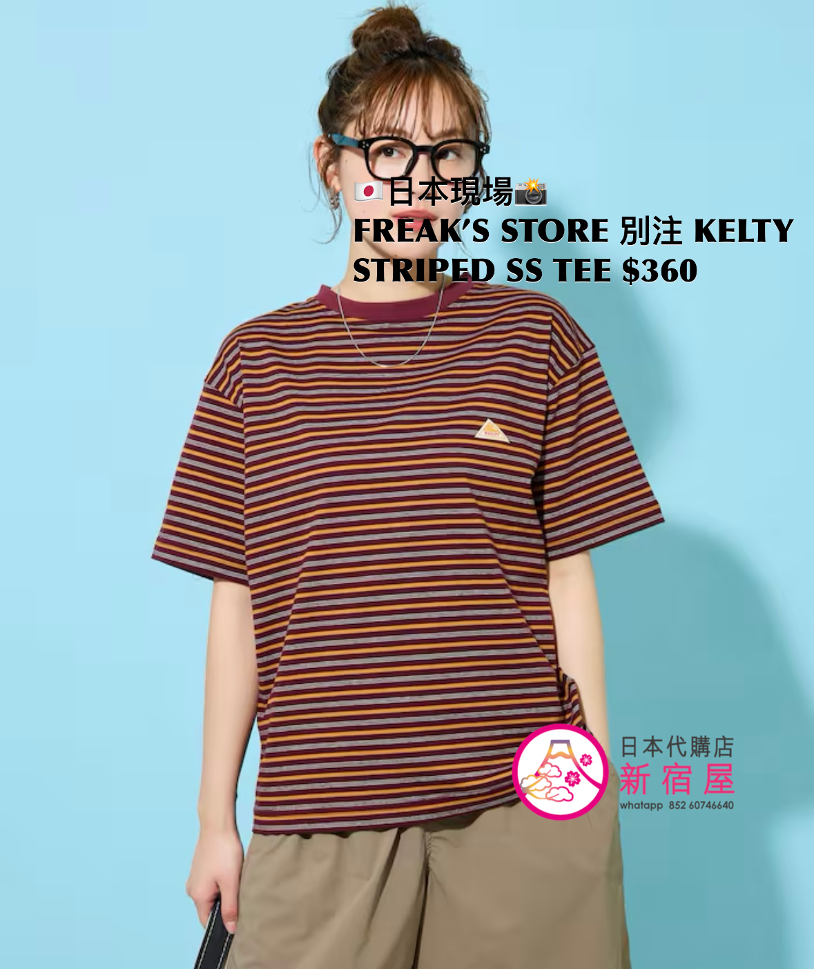 FREAK’S STORE 別注 KELTY STRIPED SS T-SHIRT