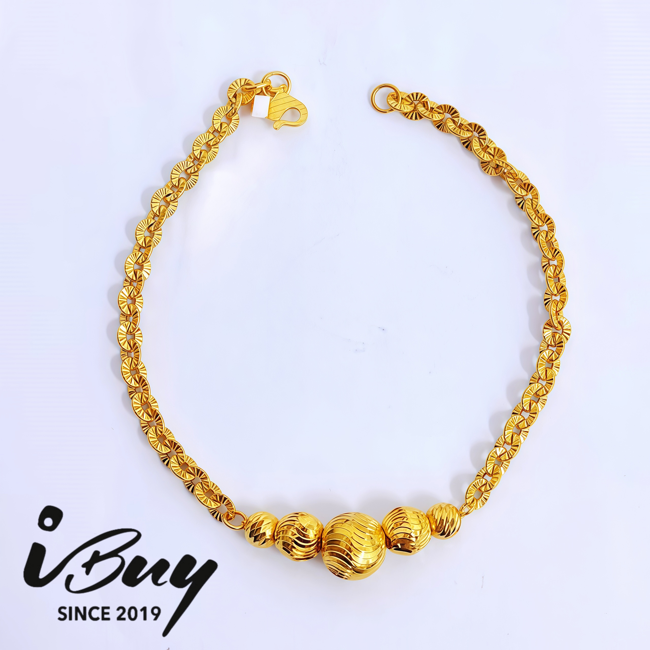 916 GOLD CAT EYES POLO STAR BRACELET 916 金 猫眼珠太阳花手链