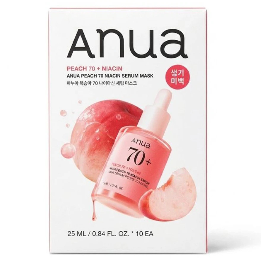 Anua 水蜜桃 70% 煙酰胺精華面膜