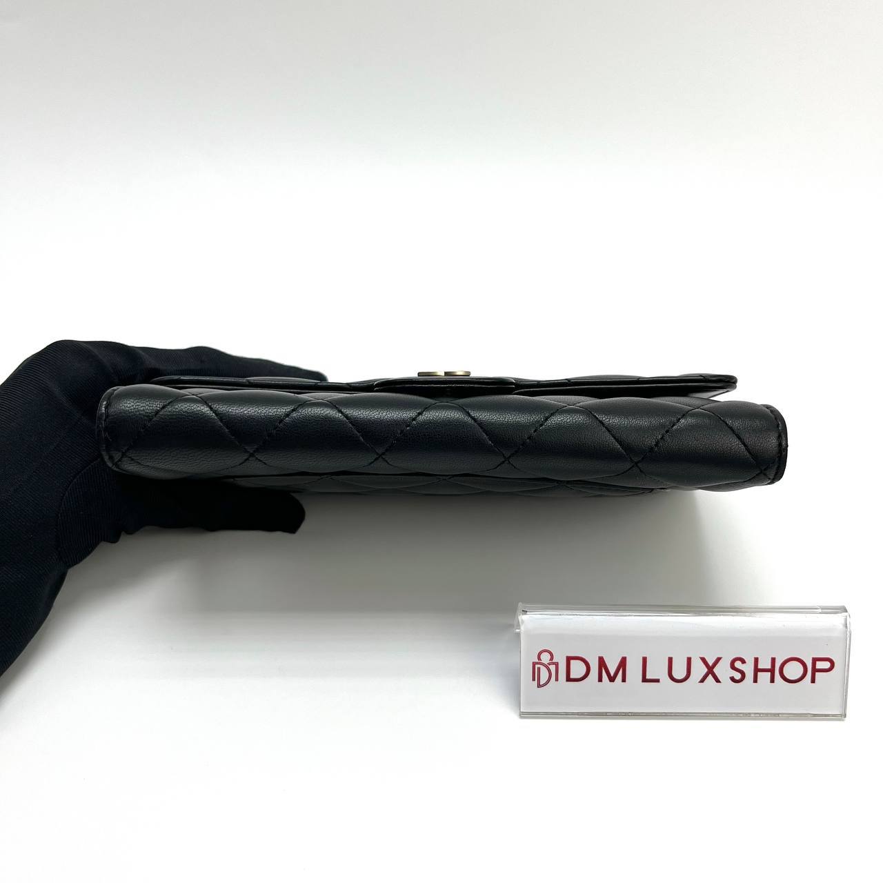 Chanel Classic Flap Black Lambskin Long Wallet GHW (Serial 20)