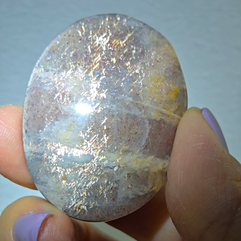 Rainbow lattice sunstone palm stone - SM613