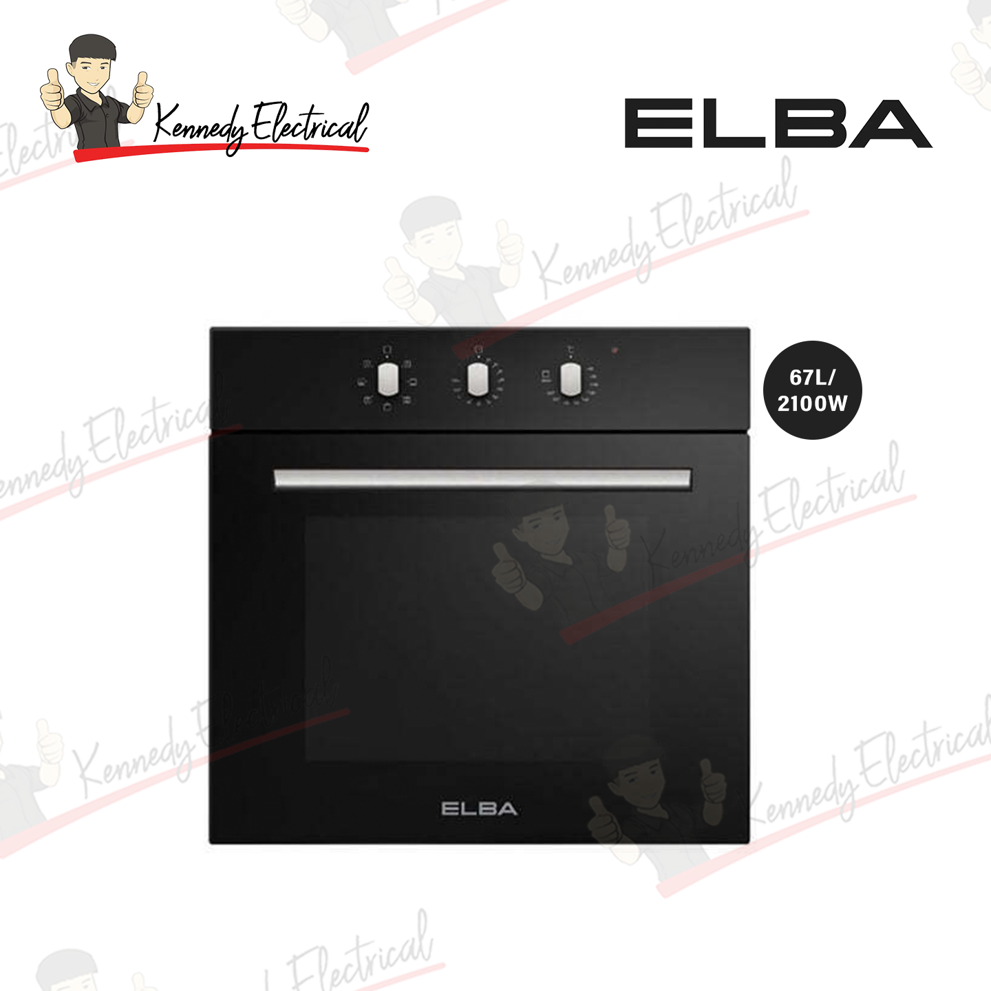 Elba 67L Built-In Oven 7 Function EBO-N6770(BK)