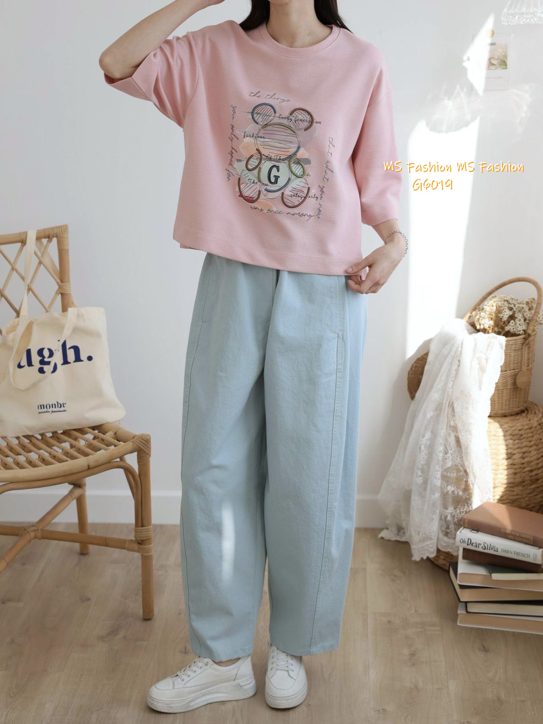 G6019 韓國🇰🇷靚料靚print top