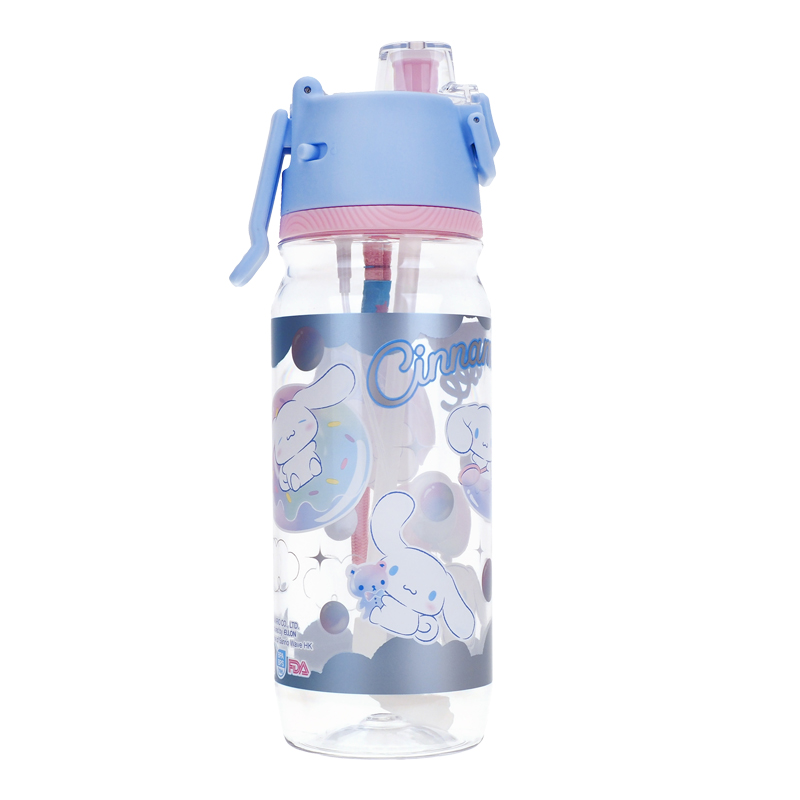 Cinnamoroll 650ml BPA BPS Free Water Bottle w/ Sip & Mist Spray  噴霧啜飲二合一水樽膠水樽