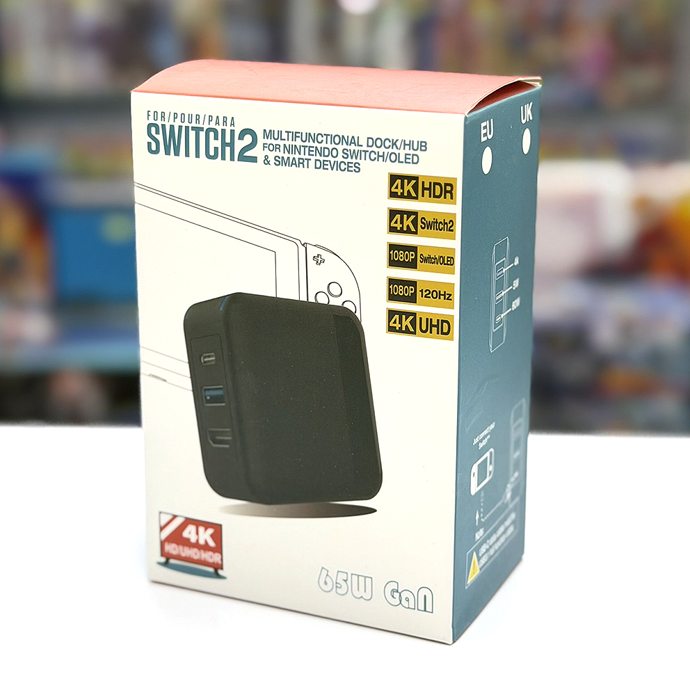 Nintendo Switch / Nintendo Switch 2 專用多功能 4K 充電轉接座 (直出電視) / Multifunctional Dock AC Adaptor (65W GaN) 