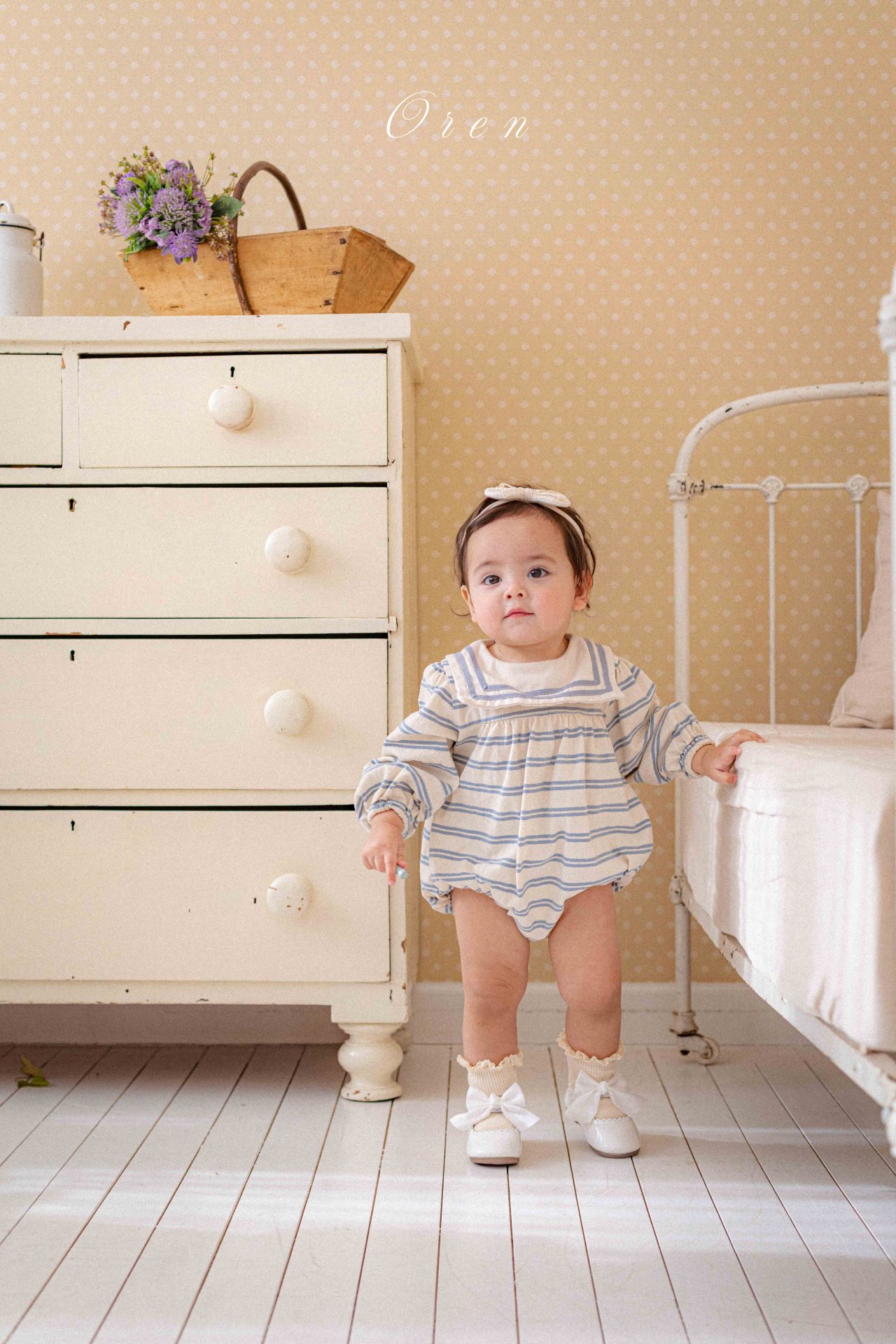 橫間水手風 Jumpsuit / 連身裙 / 套裝 