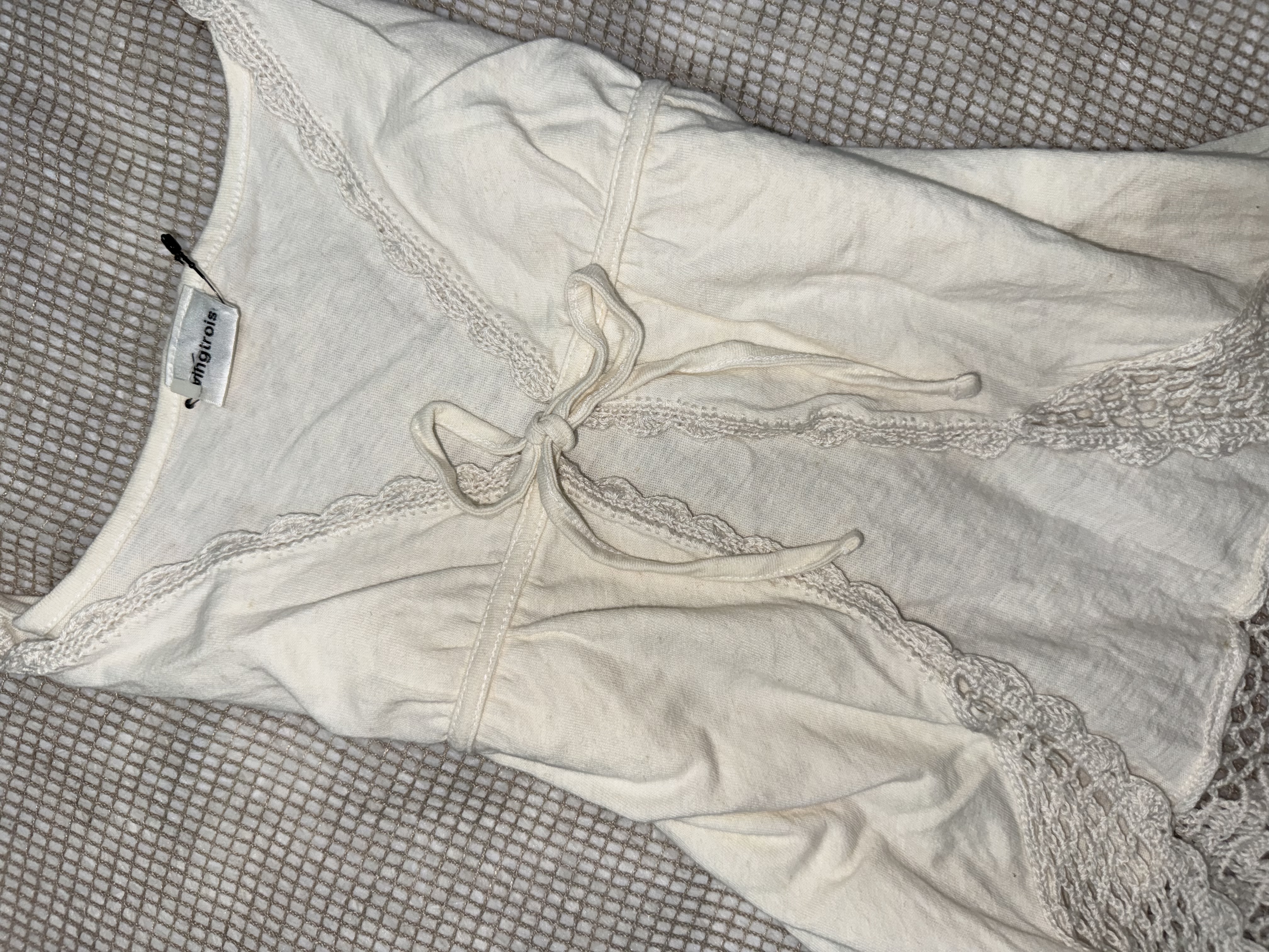 [On Sale]Lace-edged Vest Outer