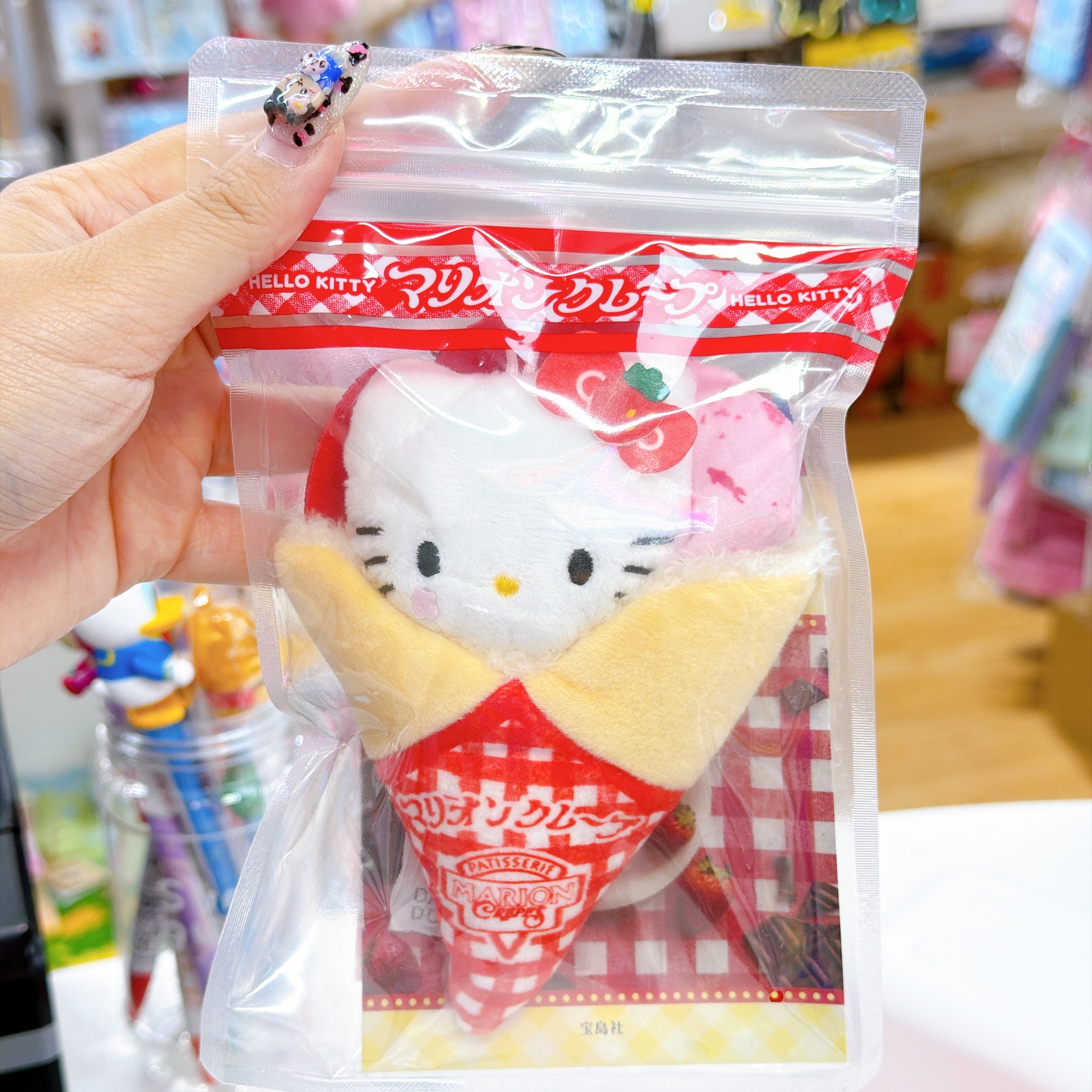 日本直送Lawson限定Hello Kitty可麗餅造型公仔掛飾