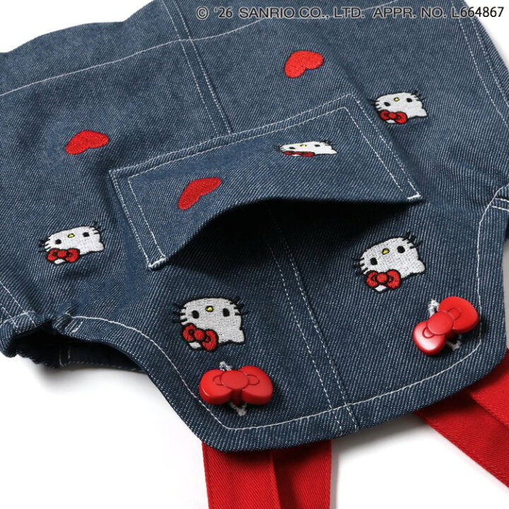 🇯🇵預訂 日本直送🇯🇵Apres les cours x Sanrio系列愛心人物刺繡口袋牛仔吊帶裙