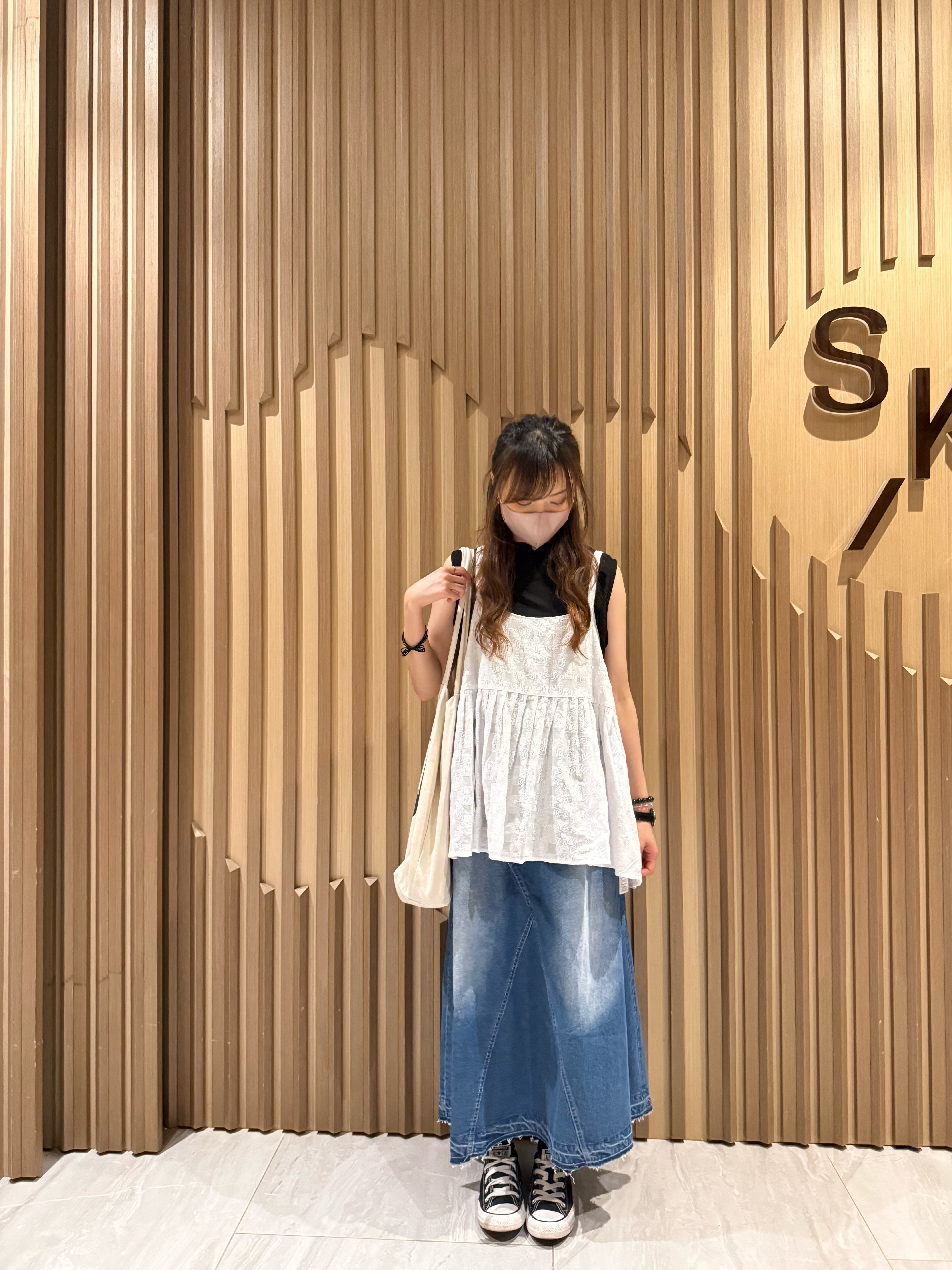 立體圈圈紋吊帶（白色）