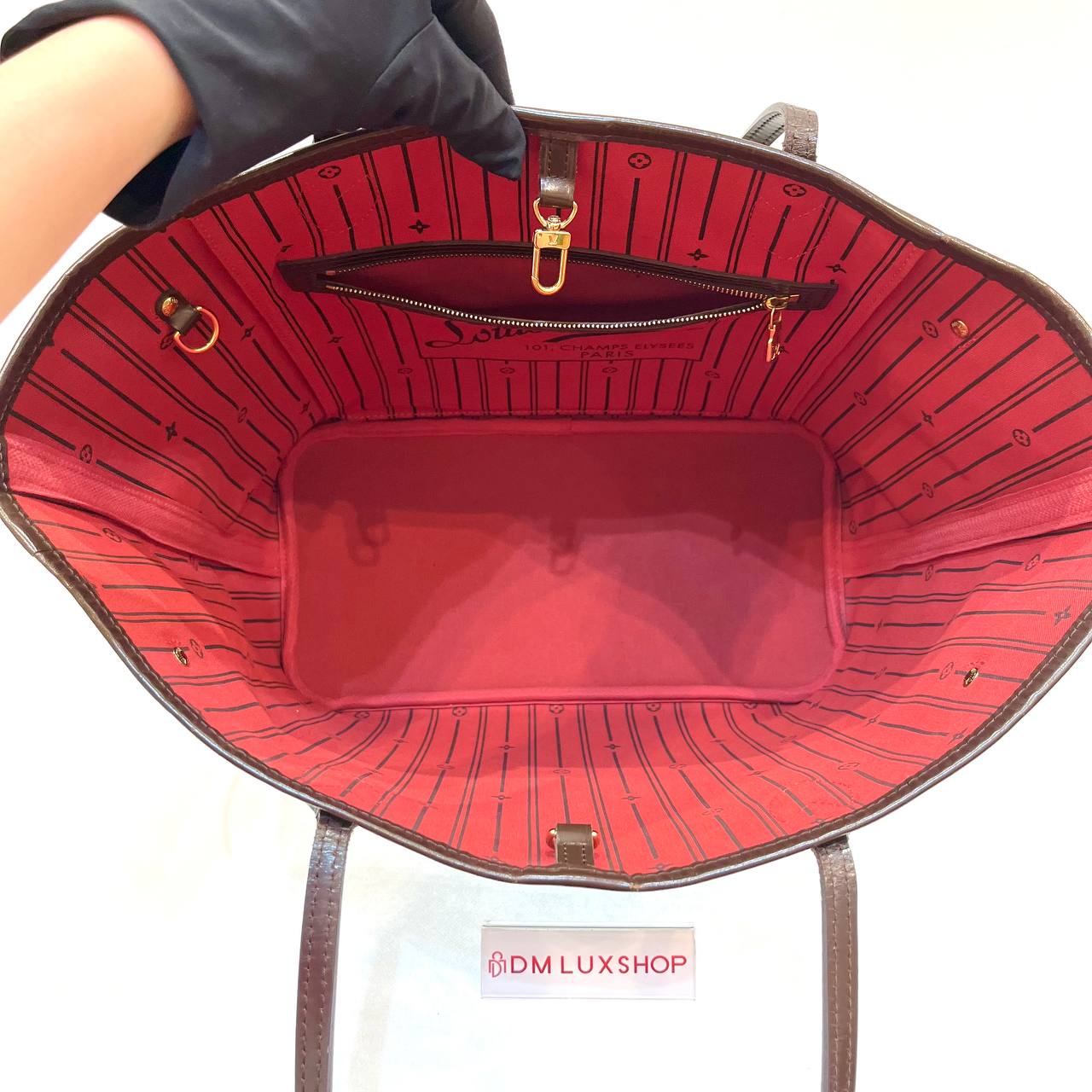 LV Damier Ebene Neverfull MM GHW