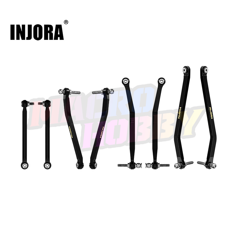 INJORA Black Brass High Clearance Chassis Links for 1/30 SCX30 #530385