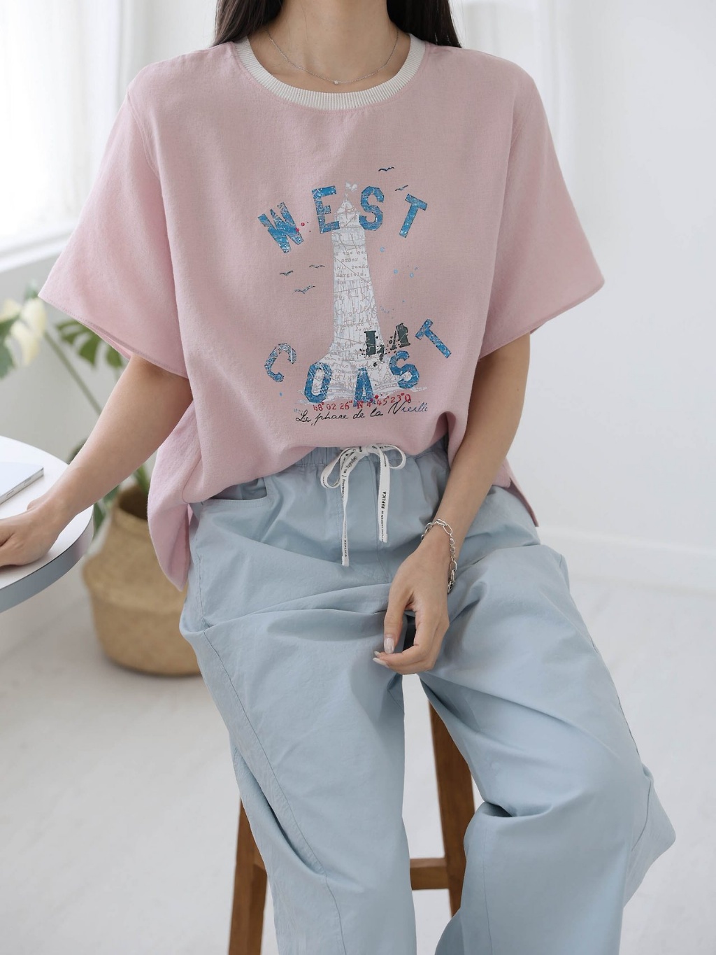  【預訂】韓國直送 英文字母 West Coast 上衣