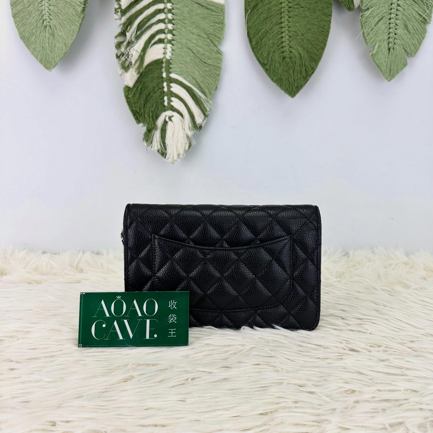 CHANEL 閑置品🌟 黑色銀扣荔枝皮WOC 2026年 全套有單🖤