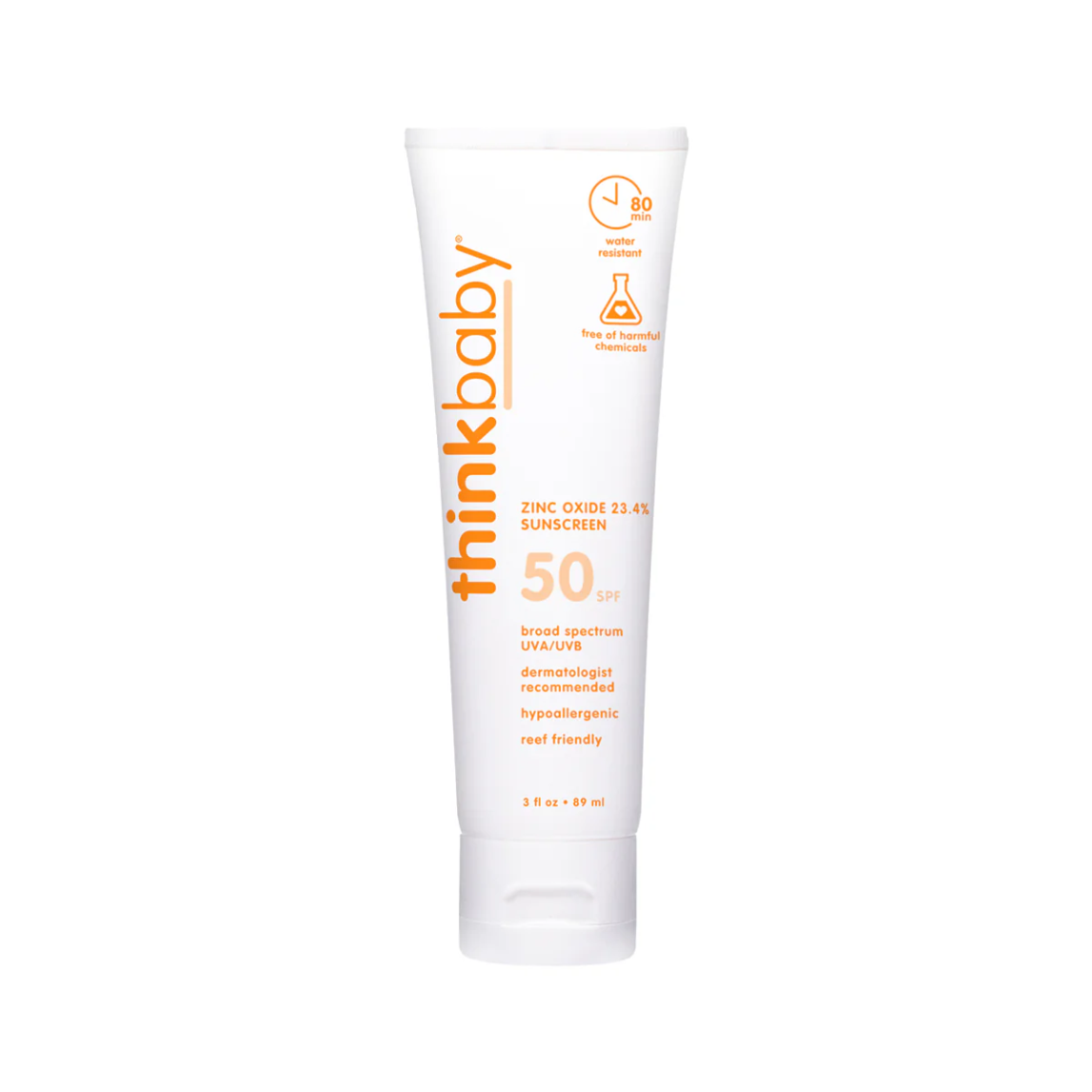 原裝香港行貨 thinksun Thinkbaby Safe Sunscreen SPF 50+ 6oz (177ml) 家庭裝 – 安全幼兒礦物物理防曬霜 防水防汗 無化學成分 適合嬰兒及全家使用 美國製造