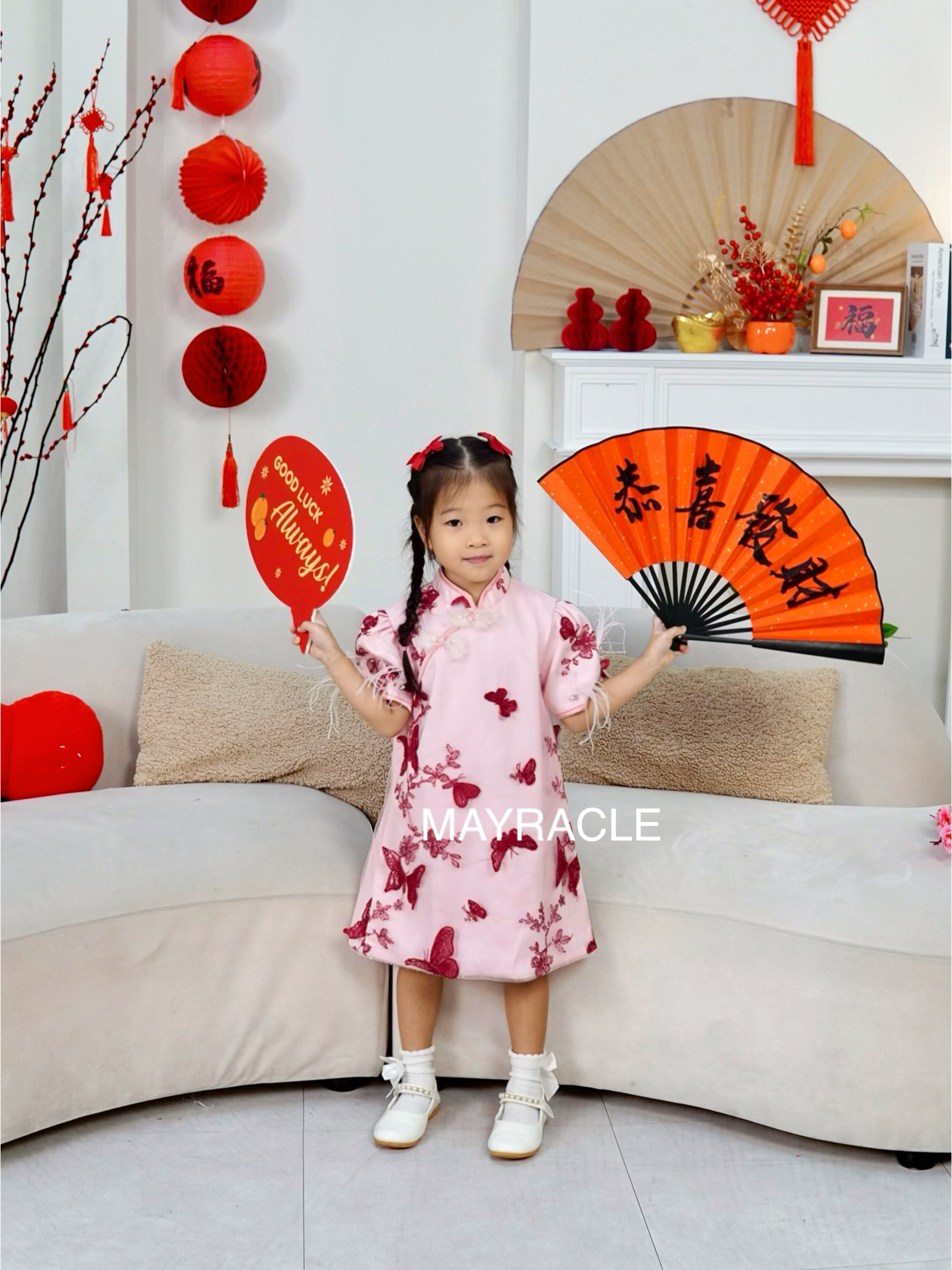 [PRE-ORDER] CNY 2027 Butterfly (蝶) Girl Cheongsam