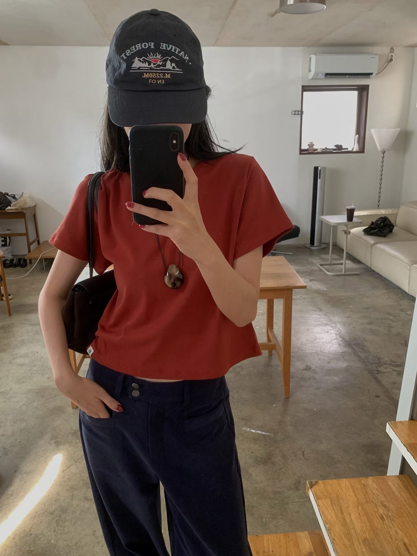 WJ8 下擺小標圓領短袖T