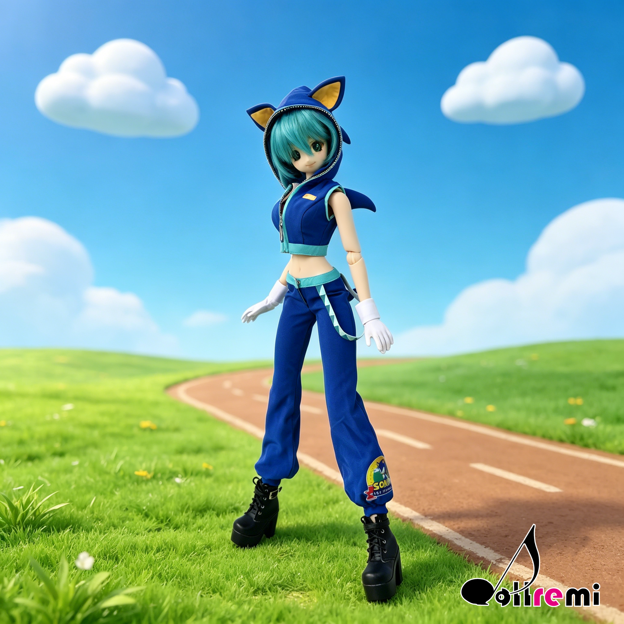 【dollremi】(DD0925) COS Hatsune Miku Project DIVA Arcade - Sonic Style 初音未來 - 歌姬計劃 街機版