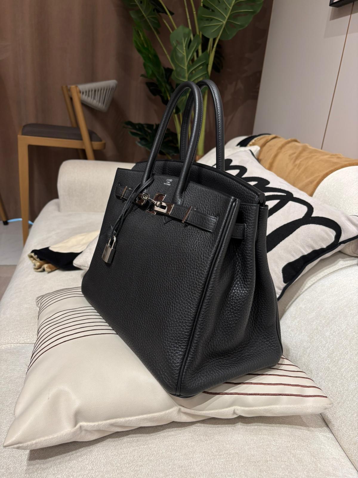 Hermes Birkin 35 黑色銀扣 Stamp [R] 100%Authentic, 98%New ✅Key lock ✅Dust bag✅Box