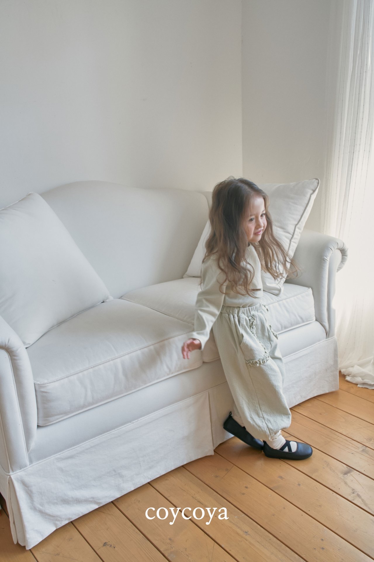 🌸預訂 韓國直送🌸🇰🇷COYCOYA兩色荷葉邊口袋寬鬆運動褲