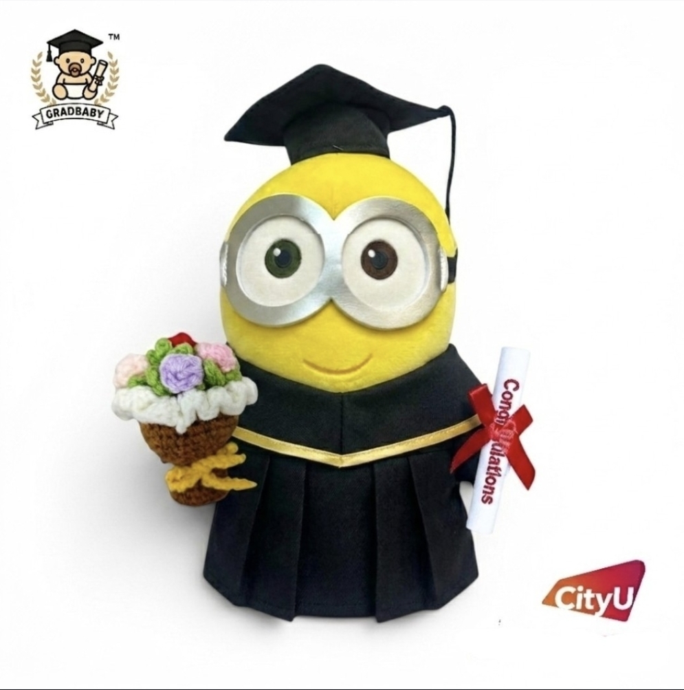 Minions 城市大學畢業公仔（學士）Kelvin 加分 可加綉名 正版香港現貨 gradbaby