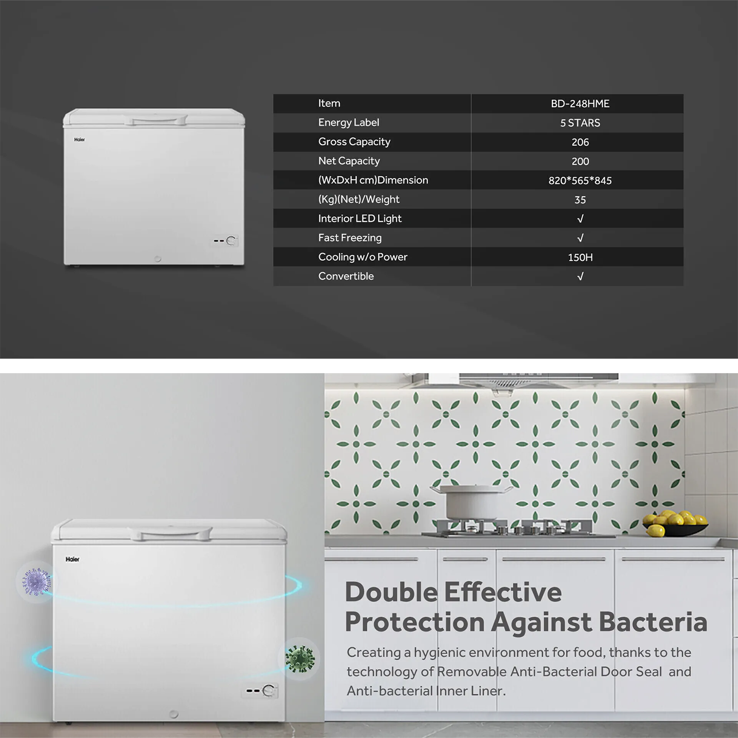 Haier 232L Chest Freezer (BD-248HME)