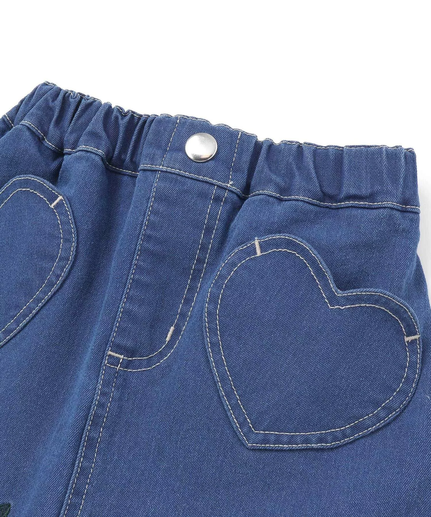 🆕【⭐訂購⭐】🌀 🇯🇵 日本直送 草莓櫻桃刺繡 心型口袋 荷葉邊 牛仔裙(短褲內襯)［2款選］🌀 [ELJA-0038][261104]
