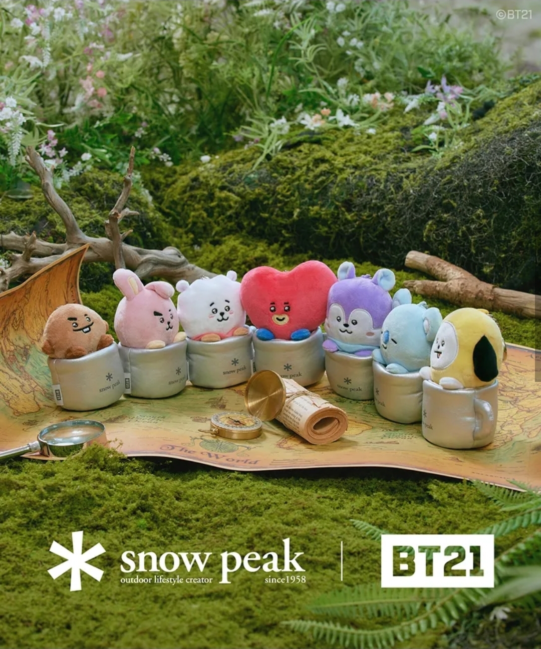 Snow Peak × BT21 聯名 Keyring公仔