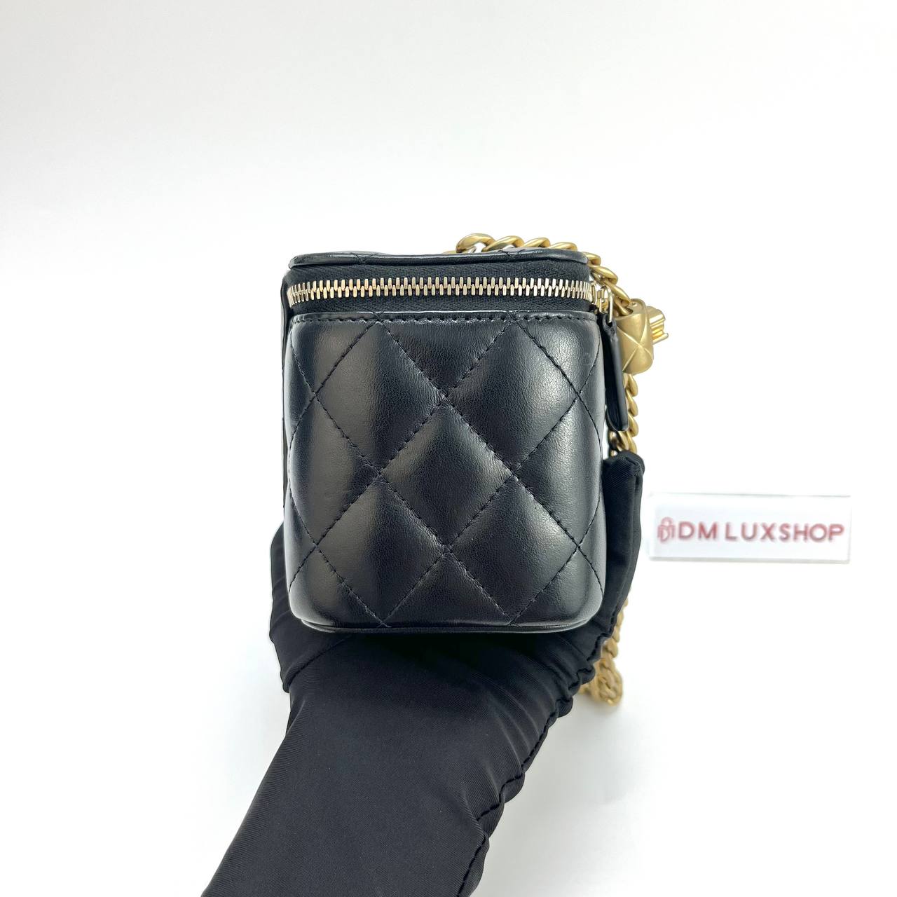 Chanel 22K Black Vanity Case GHW (Microchip)