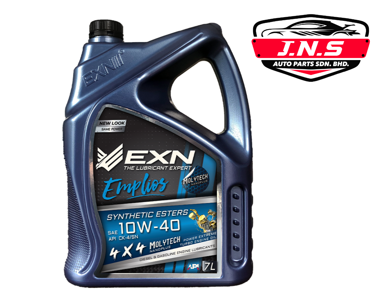 EXN Emplios Synthetic Esters SAE 10W-40 API CK-4/SN 4x4 Molytech Nanoplus Diesel & Gasoline Engine Oil 7L