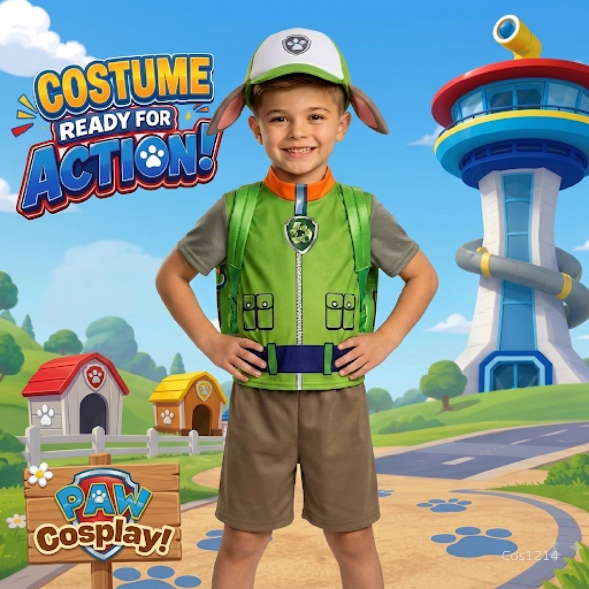 汪汪隊立大功灰灰服裝 Paw Patrol Rocky Costume｜兒童故事角色扮演｜Lets Cosplay 香港現貨