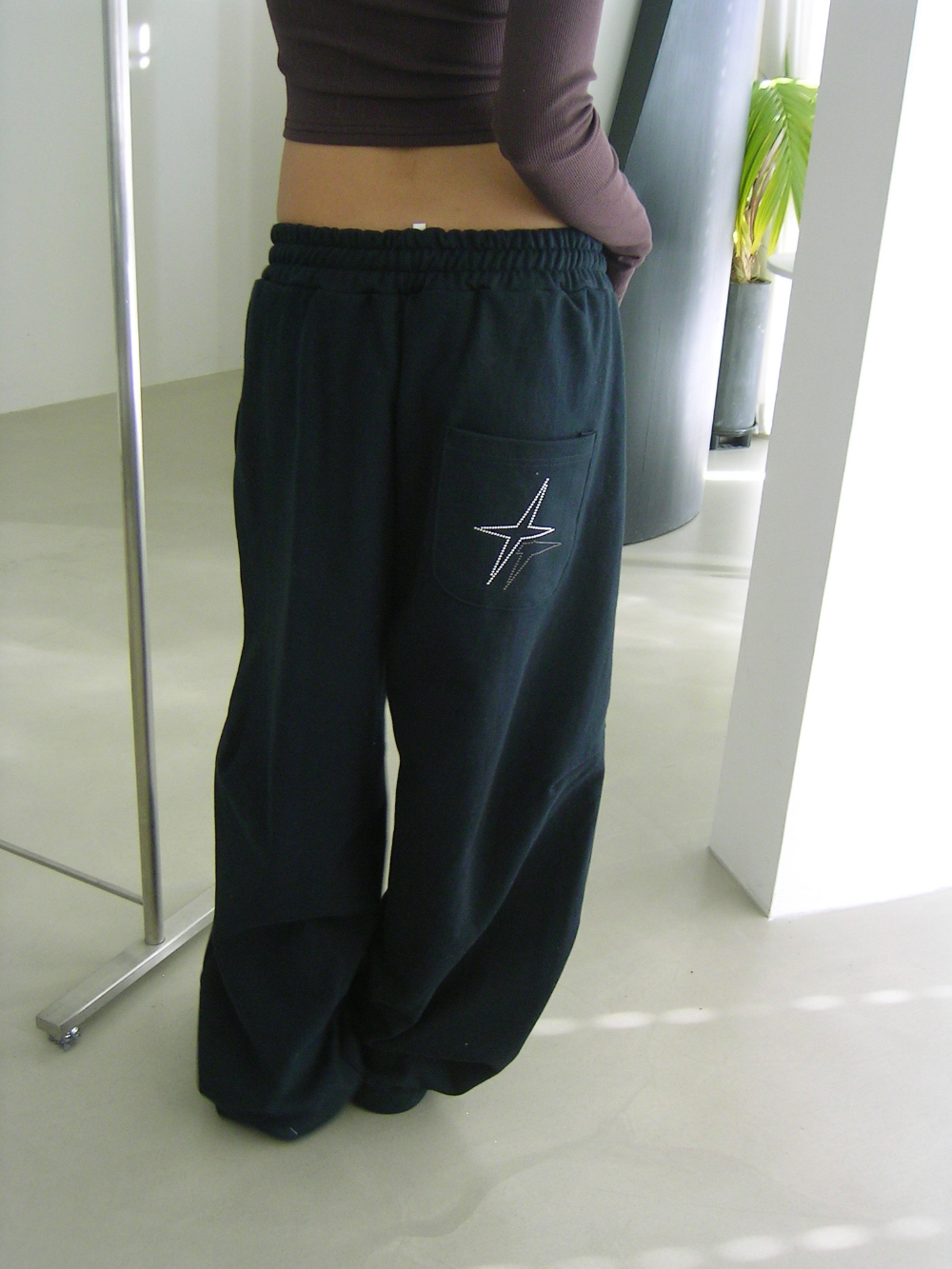 Star Pocket Wide-Leg Sweatpants