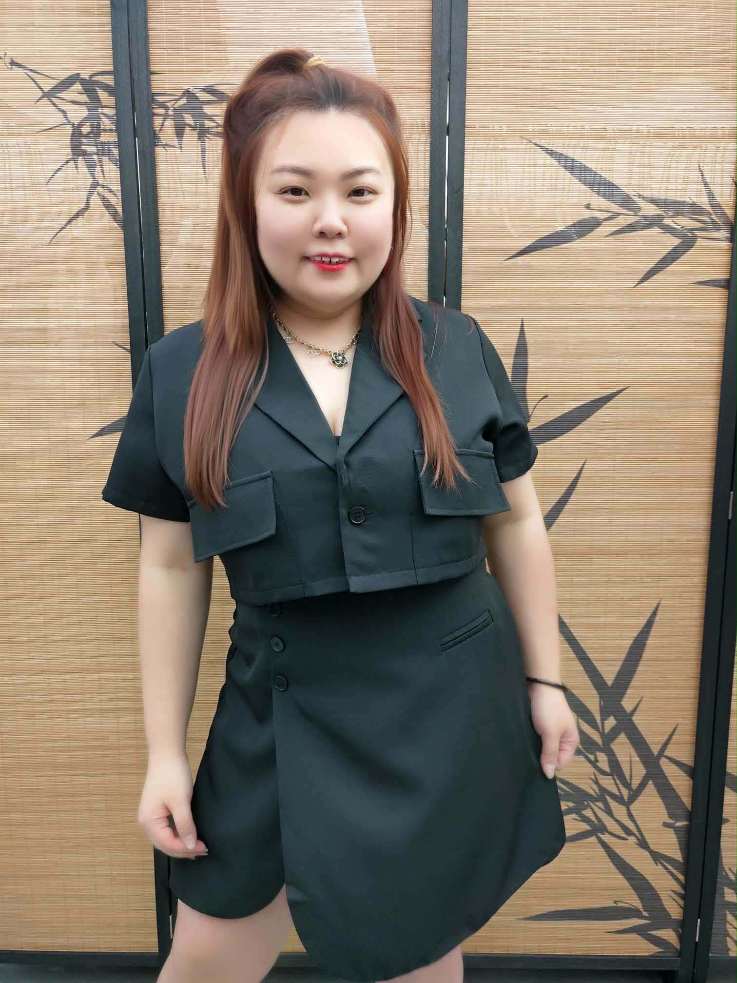 DDE11 8801(C8) 西装式前裙后裤裤裙套装