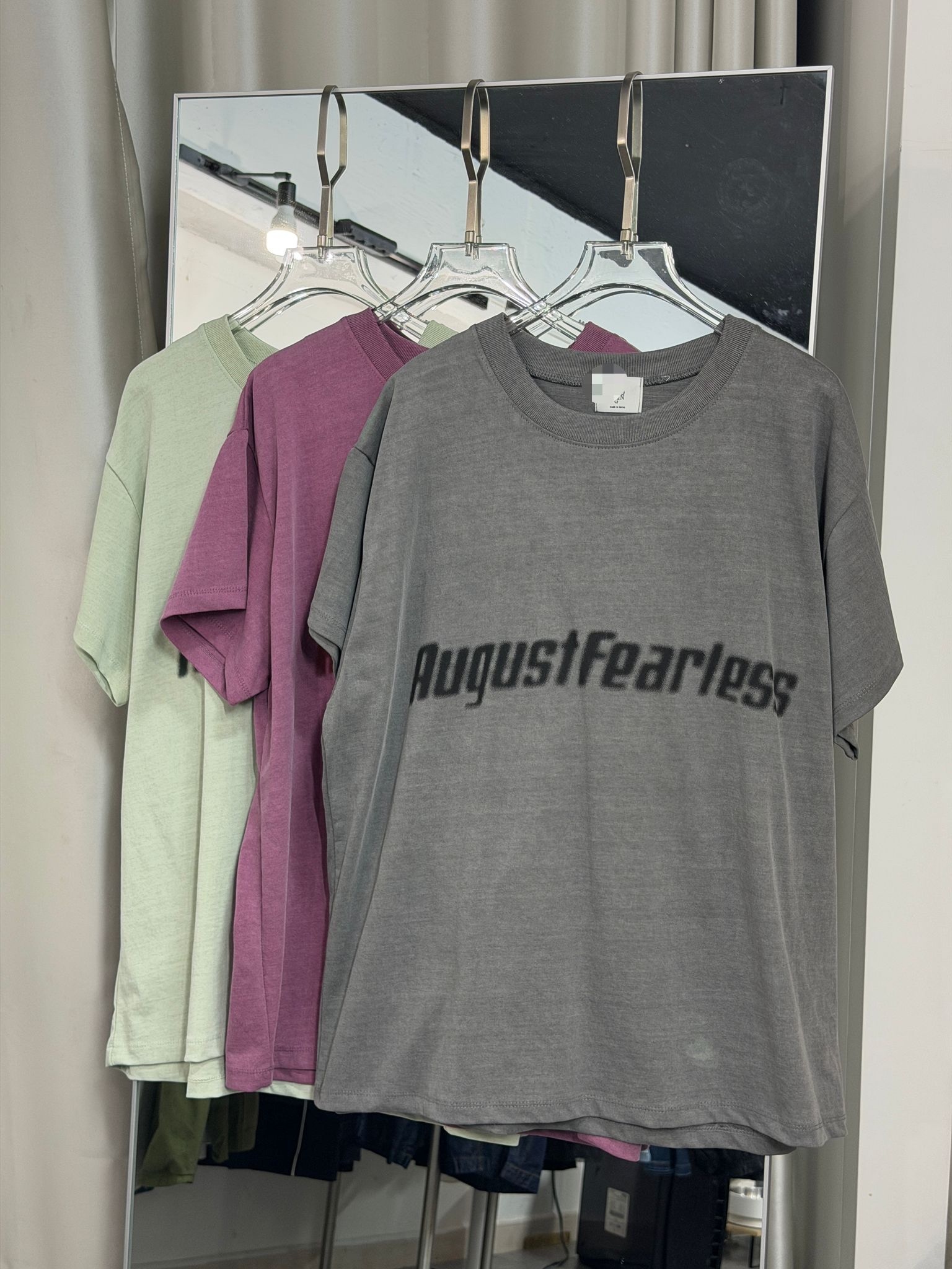 August Fearless 洗水復古寬鬆T
