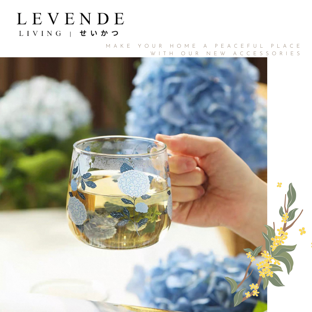 Levende 繡球花高硼硅耐熱玻璃杯