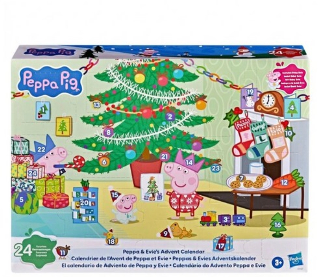 Peppa Pig 粉紅豬小妹 Peppa & Evie 聖誕倒數日曆玩具 Advent Calendar 24格玩具套裝